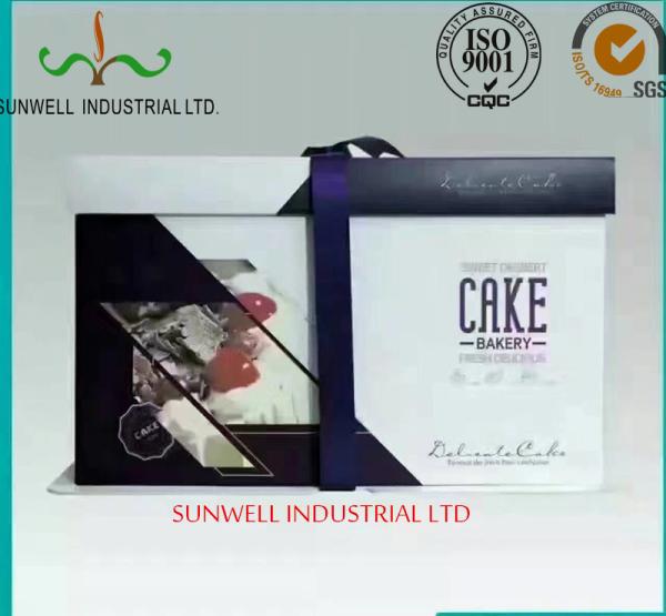 Professional OEM/ODM Custom Design With Ribbon Closure Decorate Food Packaging Box For Cake