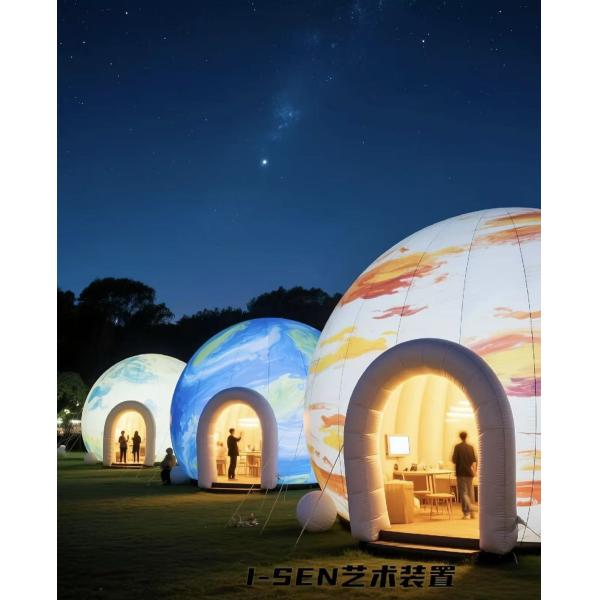 Custom PVC Dome Garden Outdoor Tent Canopy 6-8 Person For Camping Resort