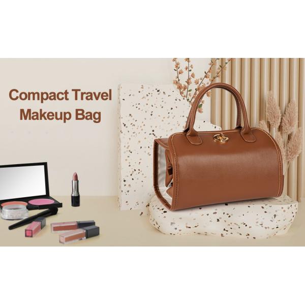 DuPont Travel Folding Storage Cosmetic Bag, pu lether Travel Makeup Organizer Bag, Foldable Toiletry Bag With Detachable Pouches, Large Capacity 4-In-1 Roll-Up Cosmetic Storage With Handle For Women