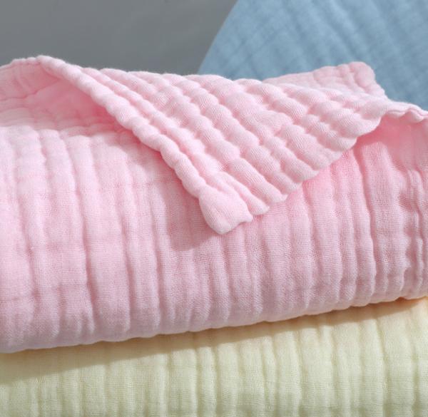 Couverture blanche 180GSM 195GSM de mousseline de coton de Multilayers confortable