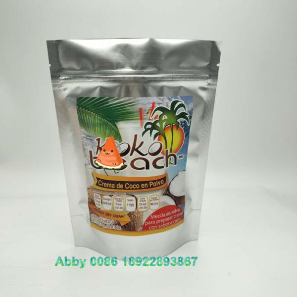 Молния изготовленного на заказ уплотнения собственной личности пластиковая кладет алюминиевую фольгу в мешки для порошка протеина питания