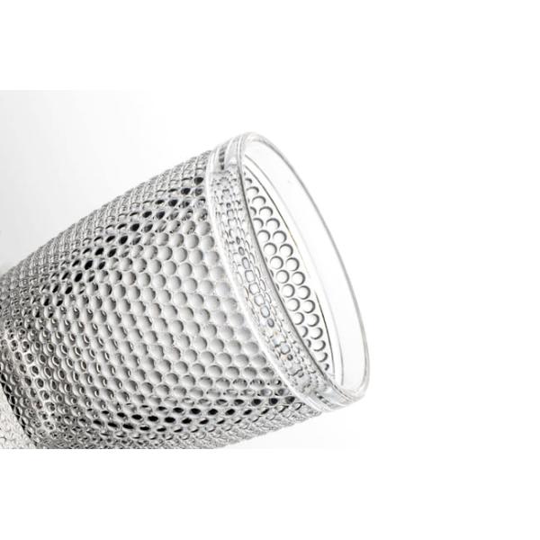 Beaded Hobnail Glass Drinking Cups Crystal Tumblers 260ml Old Fashioned Glasses