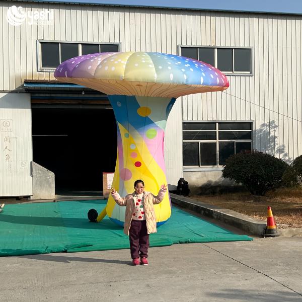 Colorful Mushroom Balloon Inflatable Decorations for Outdoor Amusement Park