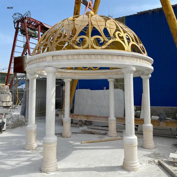 White Marble Wedding Gazebos Roman Column Gazebo Modern Outdoor Large Luxury