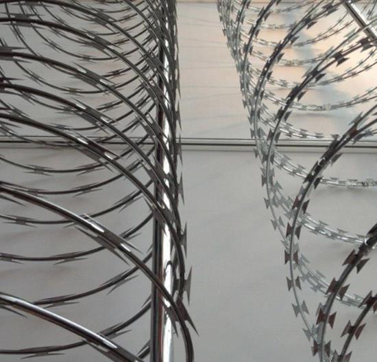 Galvanized Stainless Steel Concertina Barbed Wire Bto-22 Bto-60 Cbt-65 Fencing Fence Wire Concertina Razor Wire