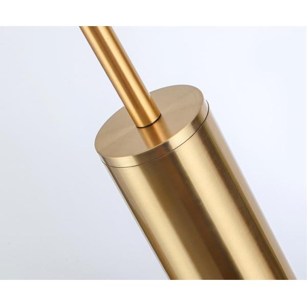 Glass Metal Long Slim LED Modern Pendant Light Gold And Black