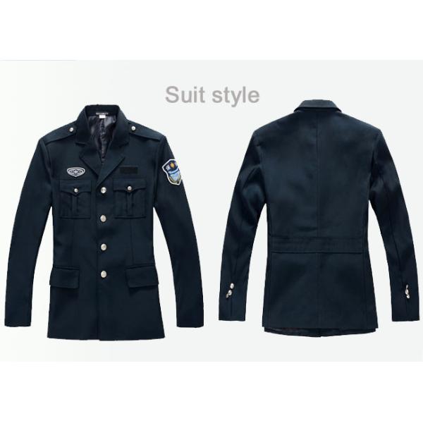 Single Breasted Jacket Security Guard Uniform Long Sleeve For Men