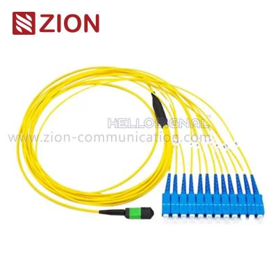Cabo de remendo MPO do revestimento MPO da unidade LSZH da fibra de G652D a SC LC do ST