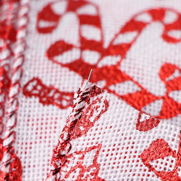 Ribbon Candy Christmas Wired Edge Ribbon Sustainable and Festive Gingerbread Design