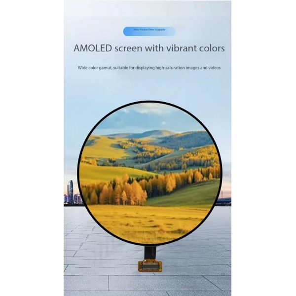 1.43 Inch Round AMOLED Display Module with 700nit Brightness and 466x466 Resolution