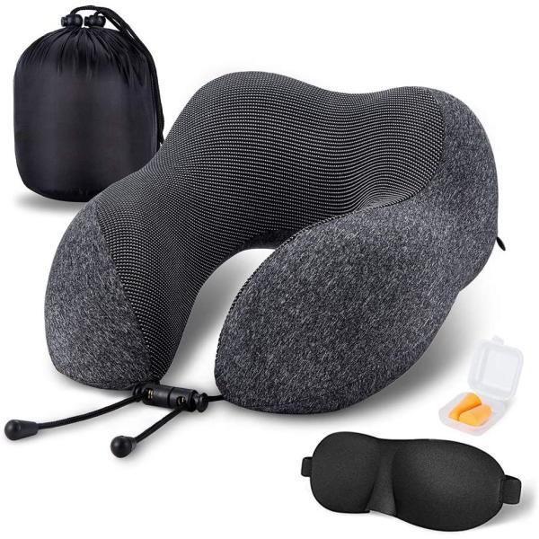 Knitted Luxury Memory Foam Neck Pillow for Airplane and Car Travel OEM ODM Acceptable