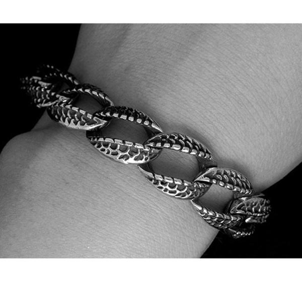 Titanium Stainless Steel Dragon Men's Bracelet Gothic Style (JCE133)