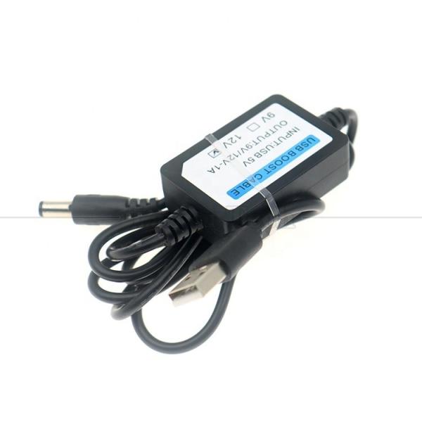 High Quality 5V to 9V 12V 1A USB to DC 5.5x2.1mm Wifi Router Booster Converter Cable