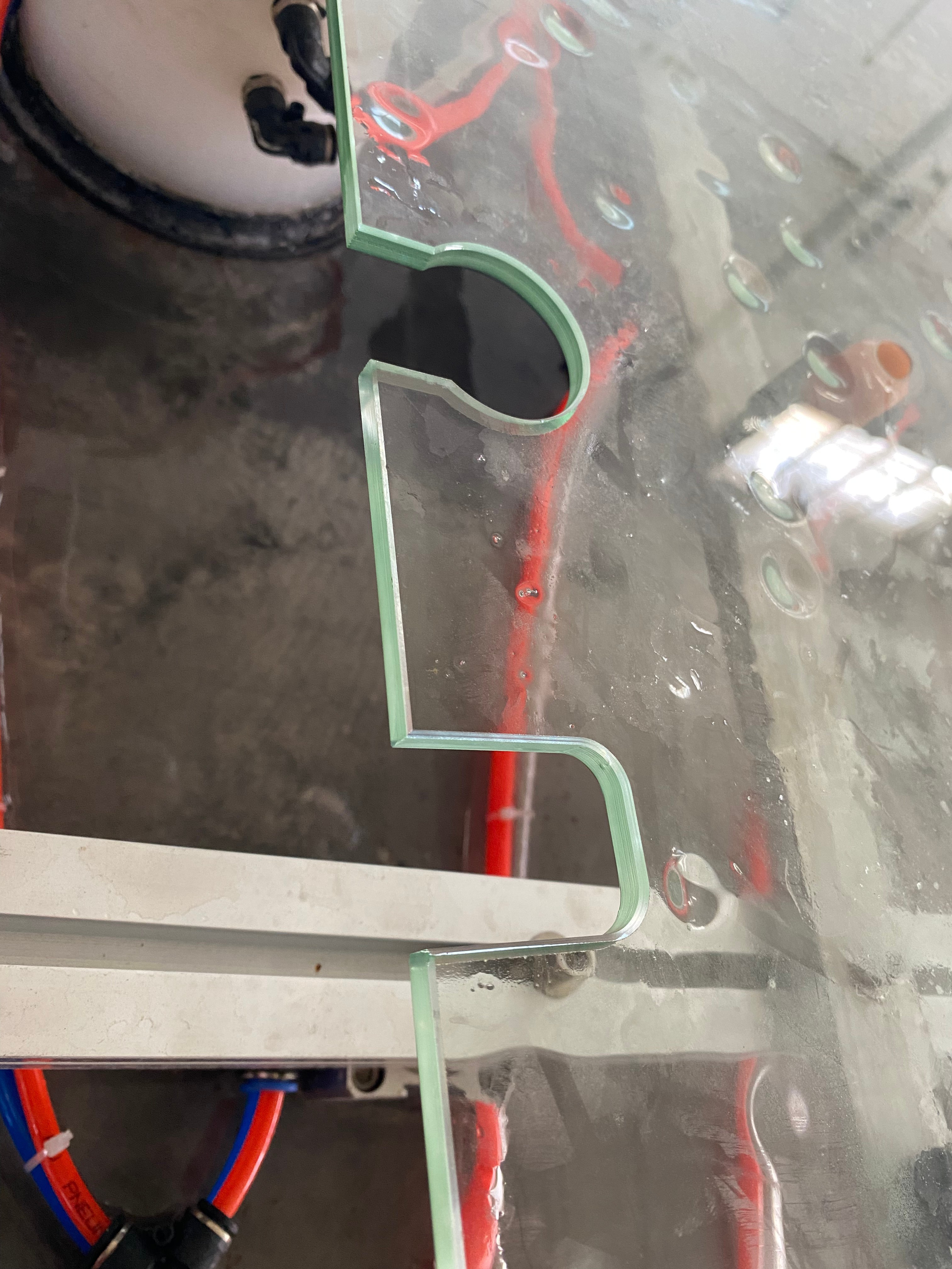 CNC Glass Milling,drilling ,cutting And Grinding Machine Use For Shower Doors