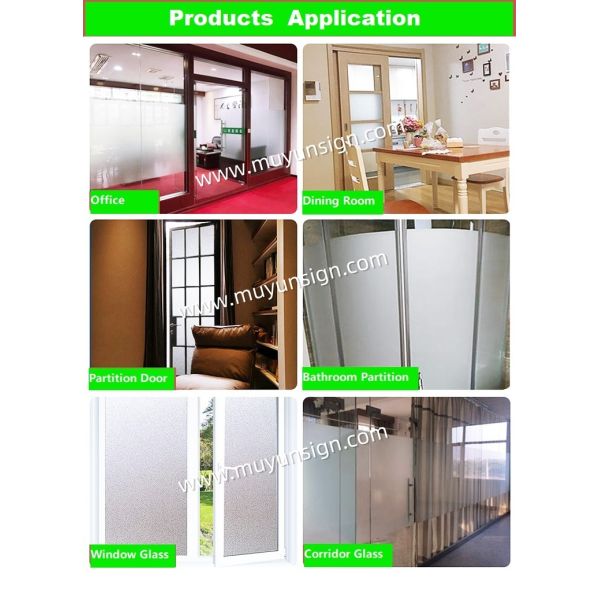 UV Protection Window Film Covering Frosted Customizable Sizes