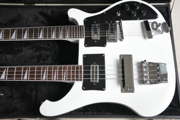 Double neck 4 string 4003 BASS GUITAR and 12 string elctric guitar color can custom guitar big R bridge