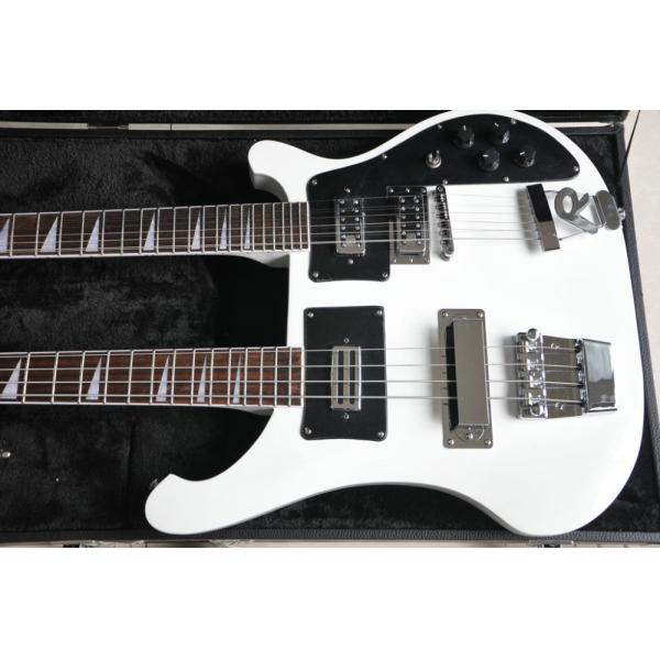 Double neck 4 string 4003 BASS GUITAR and 12 string elctric guitar color can custom guitar big R bridge