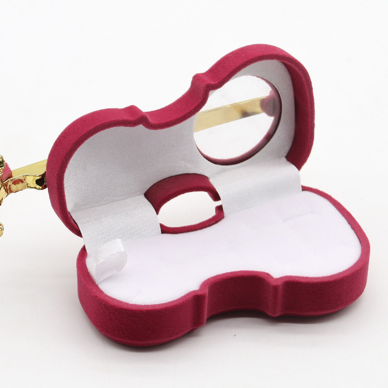 High End Small Velvet Storage Box With Hinge Closure Jewelry Box Packaging