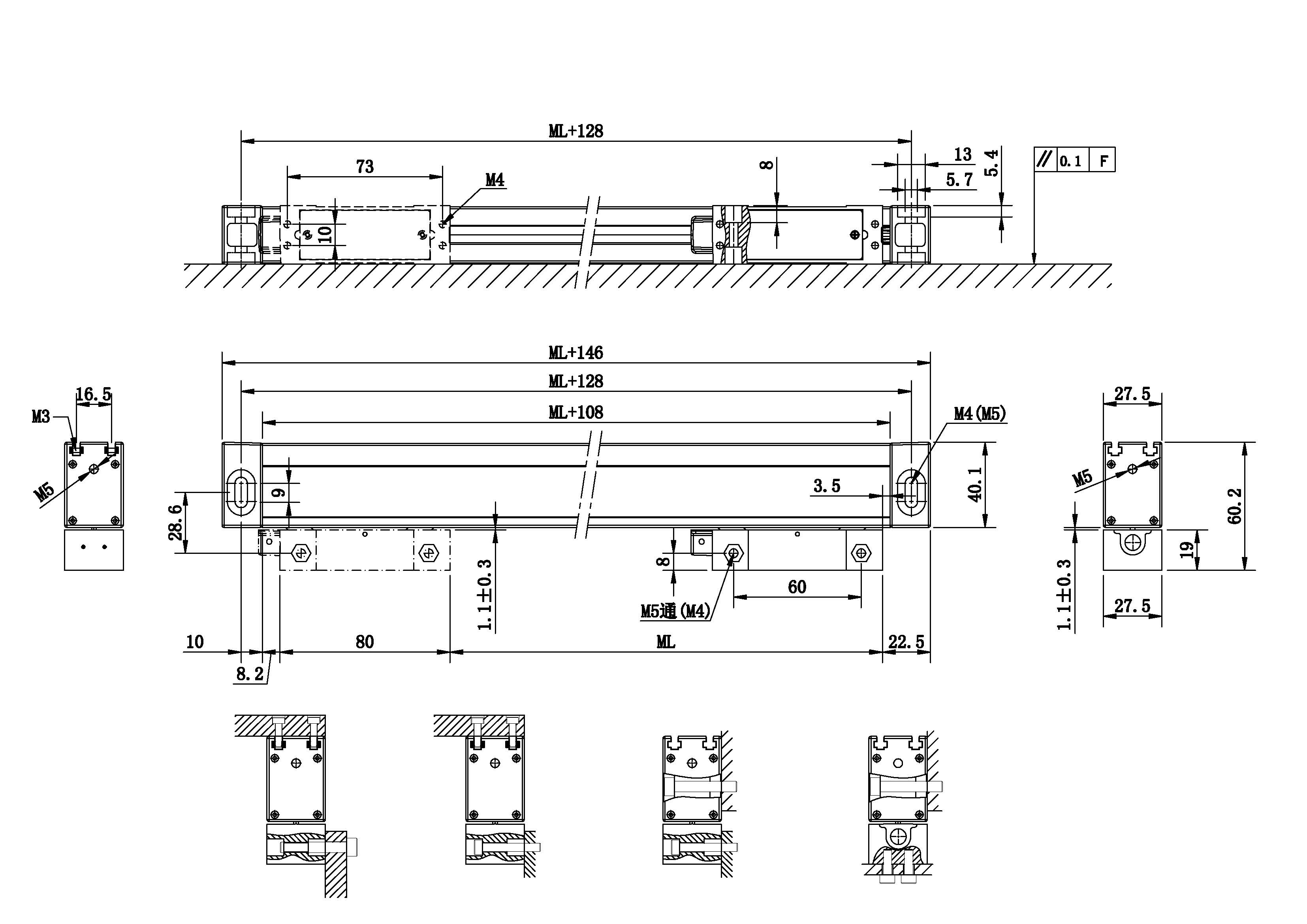 Кодировщик масштаба Lcd Dro 1um 5um токарного станка мельницы цифрового отсчета линейный