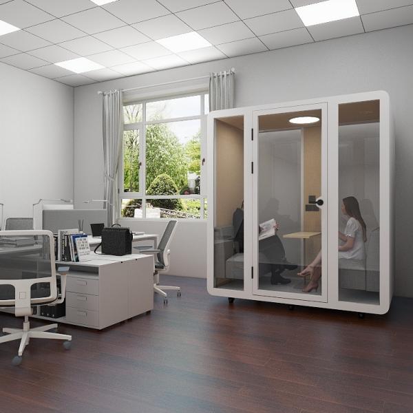 Modular Prefab Office Pod Sound Insulation Two Person Pod 550KG