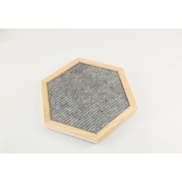 Unique Shape Wooden Letter Board , Changeable Wooden Hexagon For Home Decor