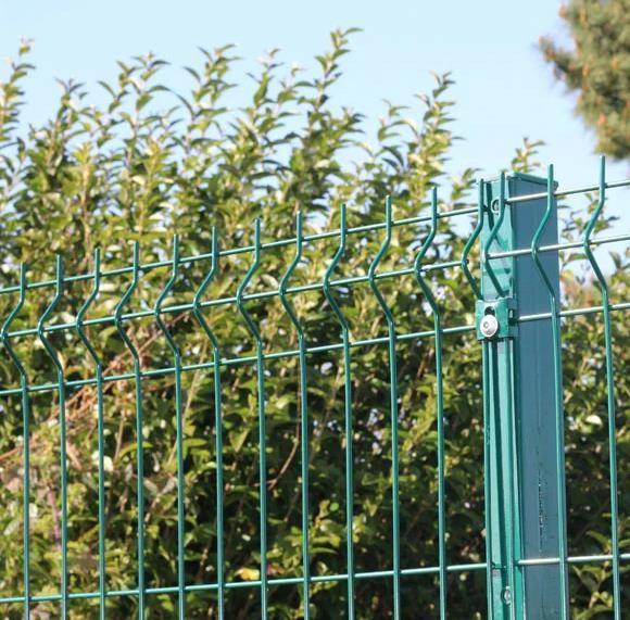 PVC Coated 50*200mm Mesh 3D Curved Welded Wire Mesh Fence with Peach Post
