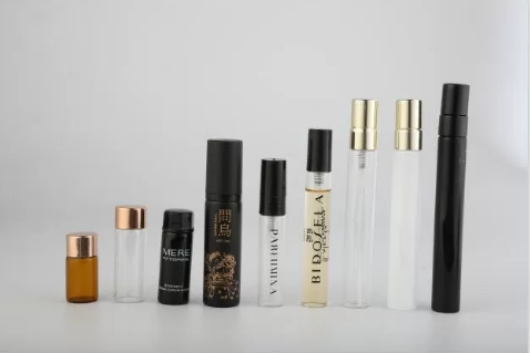 Ясная прозрачная пробирка духов 5ml 8ml 10ml стеклянная с алюминиевой крышкой