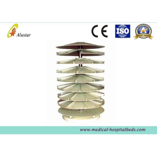 920*1800mm Stainless Steel Hospital Bedside Cabinet Rotary Medicine Shelf With