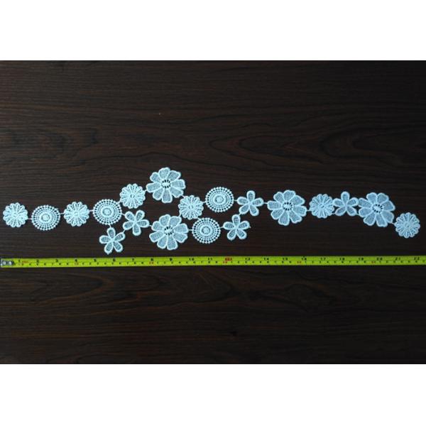 Équilibre de dentelle brodé poly par lait d'Applique de collier de dentelle de guipure de Venise de Français d'OEM