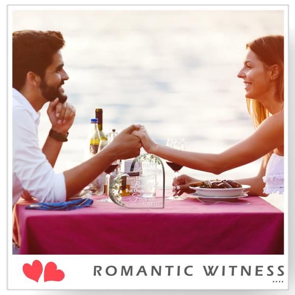 Акриловый щит в форме сердца для свадебного подарка