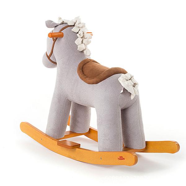 Unisex Solid Wood Toddler Ride-On Rocking Horse for Baby Nursery Activities Play 1-5 Year Old Boys Girls Birthday Gift