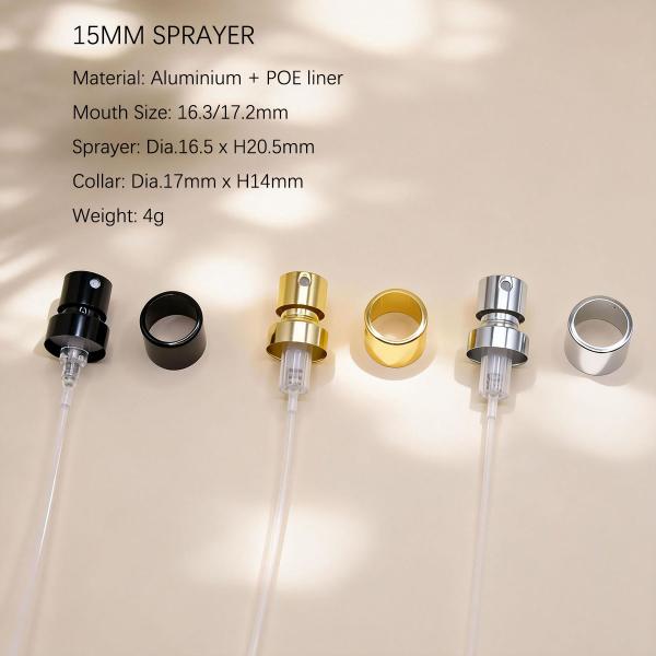 Sprayer Collar Glass Perfume Bottles Designed with Pure Glass Material Offering Stylish and Reusable Fragrance Containers