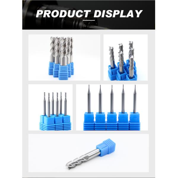 Professional HRC60 Tungsten Carbide End Mill For Processing Carbon Steel