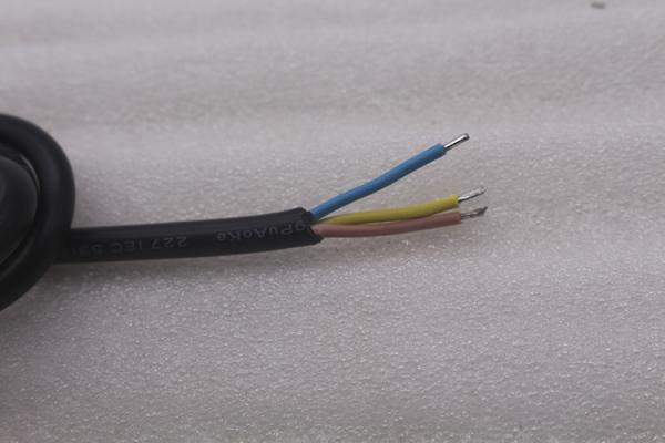 Hot selling AC 10A 250V South African black/white  3 Round Pin Power Cord