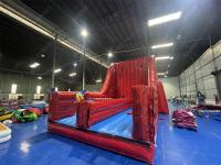 Des jouets gonflables pour les fêtes à l' intérieur et à l' extérieur Jeu de rebond Rouge Bungee Run Amusez-vous avec ce 2 voies