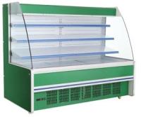 Refrigerador dianteiro aberto da exposição do fruto do anúncio publicitário para a loja com refrigerador de ar 1100W