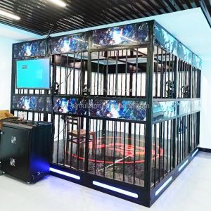 4 Players Virtual Reality Arcade Machine VR Shooting Zombie Games Room With 42"