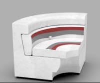 UV And Mildew Resistant Pontoon Boat Furniture Bench Seats Ergonomic Design