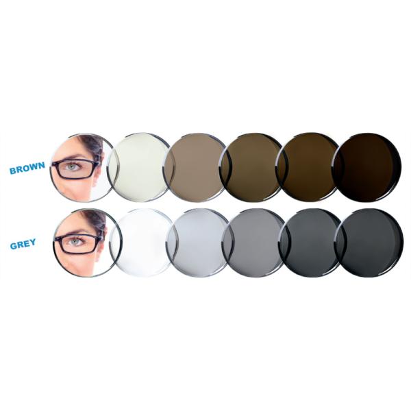 Index 1.56 Photochromic Lenses Blanks , Anti Glare Transition Lenses Blank