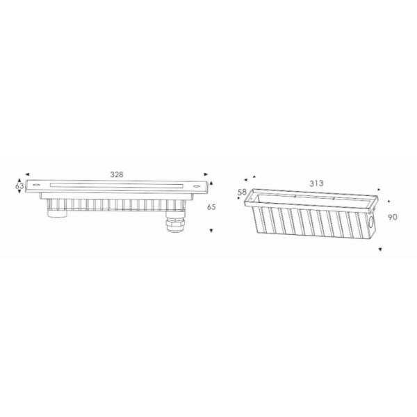 B4SL0616 B4SL0618 C4SL0616 24V 6 * света шайбы стены бассейна СИД 2W IP68 линейные подводные