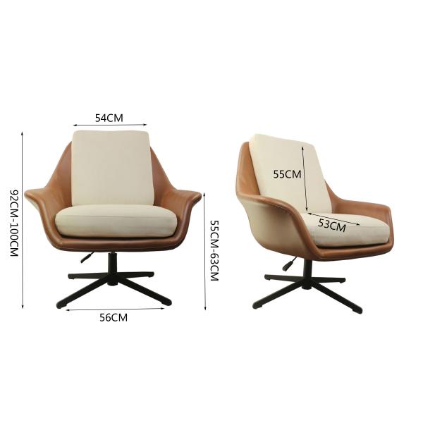 PU leather Metal Leg SGS 0.363CBM 1 Seater Sofa 100*87*62