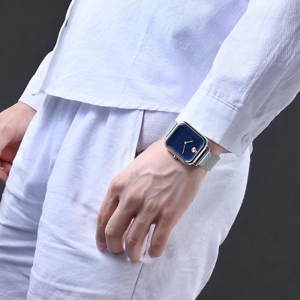 Людей наручных часов логотипа OEM дозор движения кварца роскошных водоустойчивый квадратный