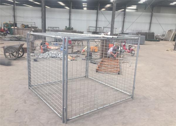 High Strengh Temporary Rubbish Cage , Hot Dipped Galvanized Waste Cage