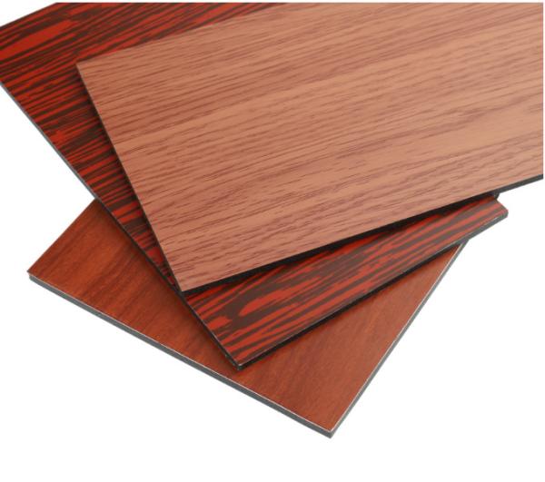 PE/PVDF Coating Wooden Aluminum Composite Panel Anti-static Easy Processing