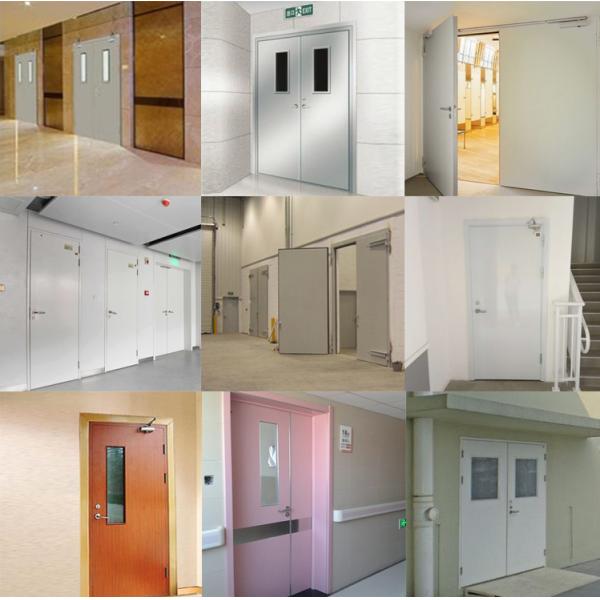 Modern Single Steel Security Entry Doors Fire Proof Rated Exit Door UL 90mins Sound Proof Fire Door Flush