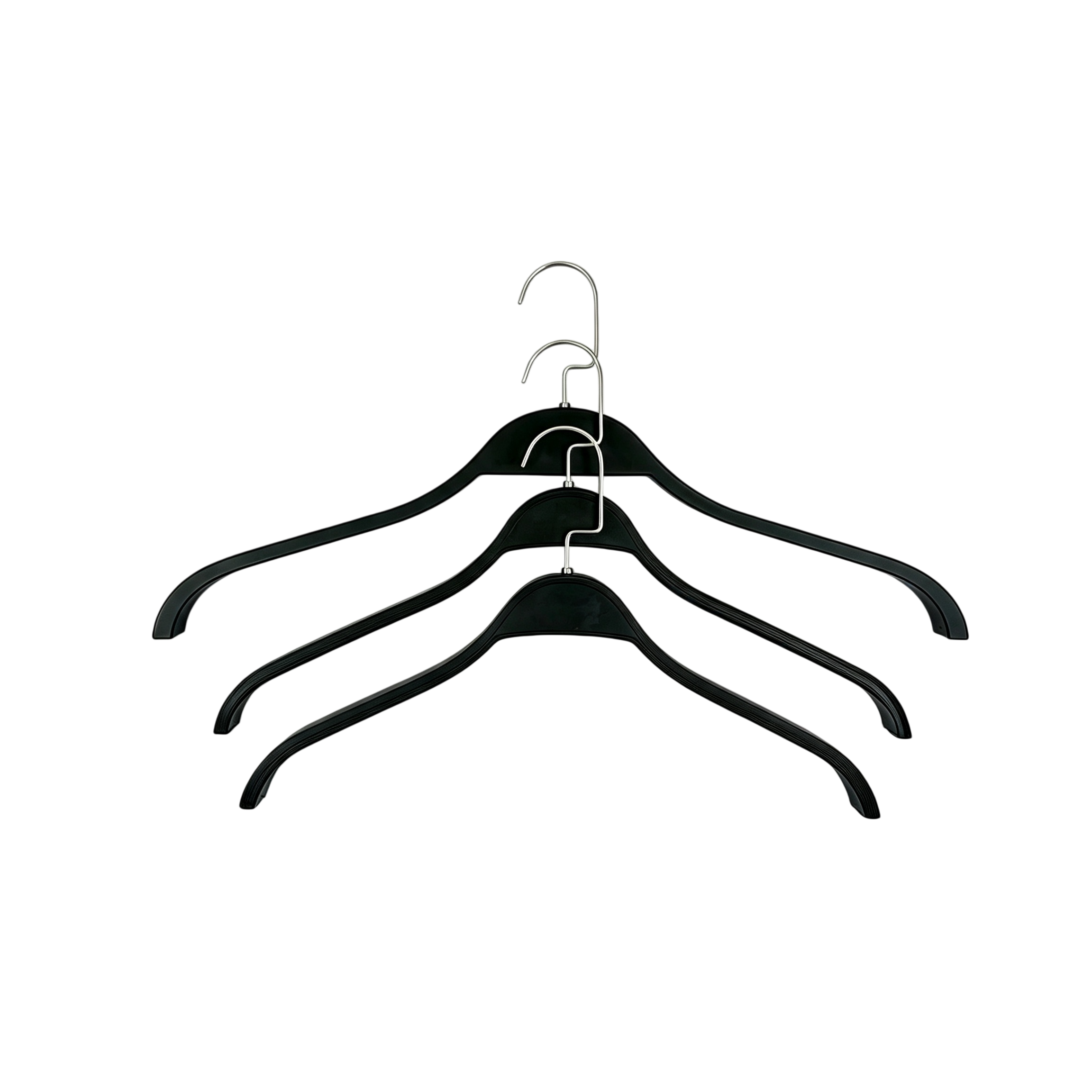 Thickened wear-resistant plastic clothes hanger with 53cm length for men's clothing store displays