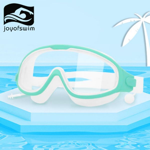 Sports Diving Children Swimming Goggles Large Frame Swimming Goggles With Surf Ear Plugs