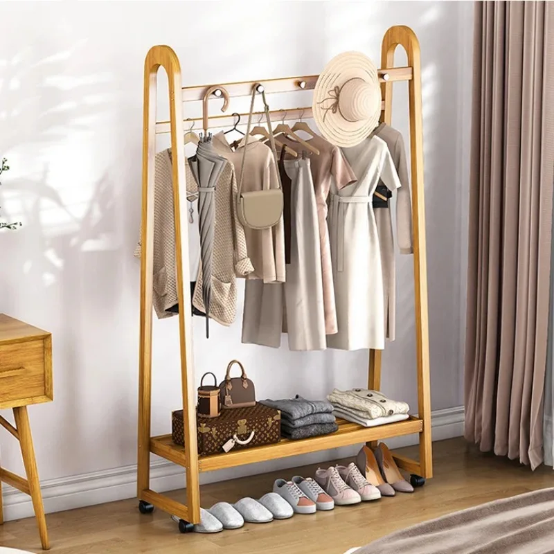 50cm Clothing Garment Rack Coat Multifunctional Bedroom Hanging Organizer Wardrobe Storage Shelves