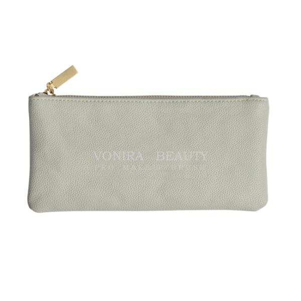 Portefeuille de sac à main de bourse de pièce de monnaie d'embrayage de tirette de sac de maquillage de cuir de mode de femmes