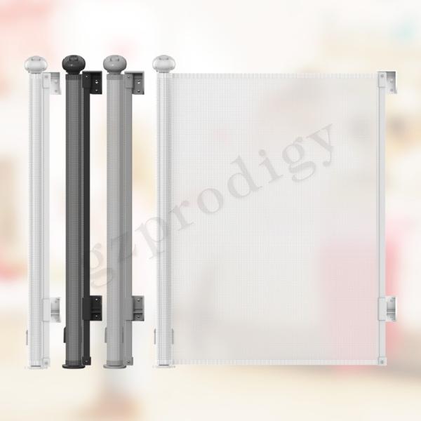 ABS Retractable Mesh Gate Extra Wide 71  Inch Easy Detachable Multi Direction Stretch Retractable Gate For Dogs Outside